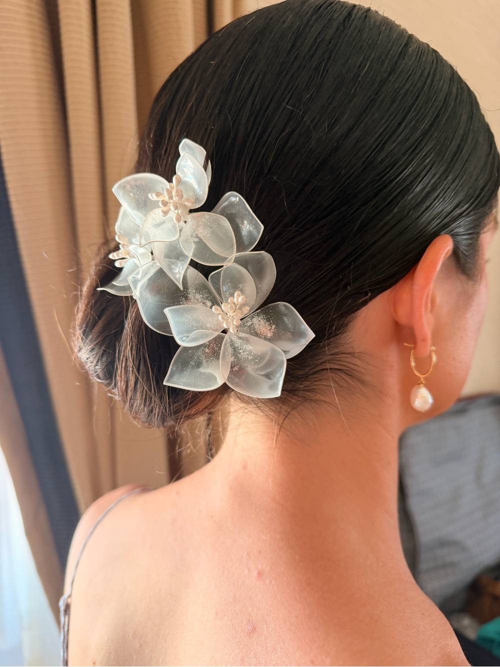 White Floral Hair Pins - Set of 3